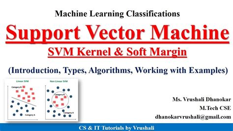 Ml 10 Support Vector Machine Svm Kernal Soft Margin Working With