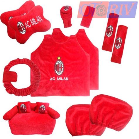 Bantal Mobil AC Milan Paket Car Set 9 In 1