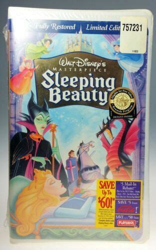 Walt Disney Sleeping Beauty Vhs Limited Edition Masterpiece Collection