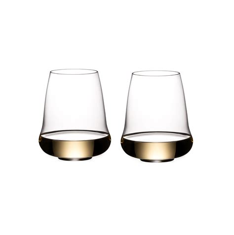 Riedel Stemless Winewings Riesling Sauvignon Champagne Pair Crystal