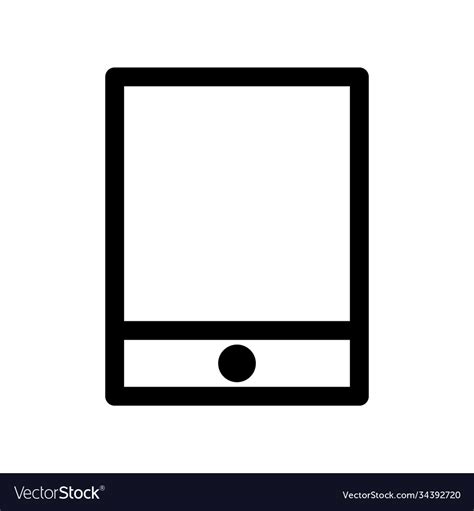 Tablet outline icon Royalty Free Vector Image - VectorStock