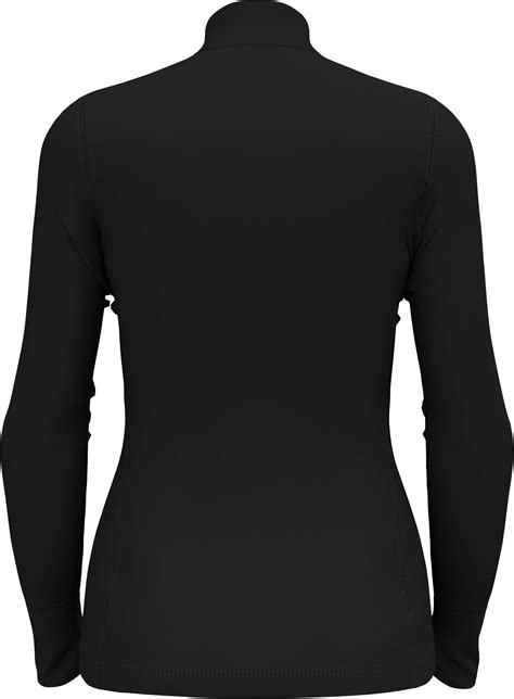 Odlo Bl Top Turtle Neck L S Half Zip Merino Black Hauts Thermiques