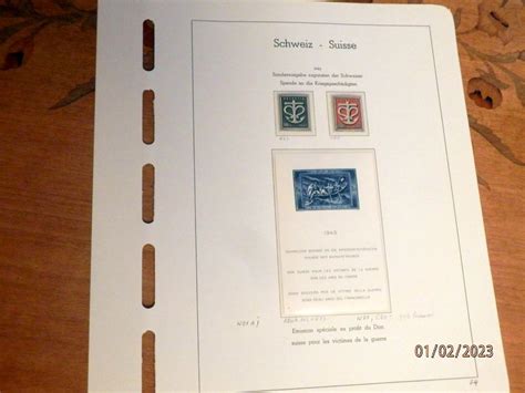 Spendeblock 1945 Zst Nr W21 Sondermarken Kat CHF 285 00 Kaufen