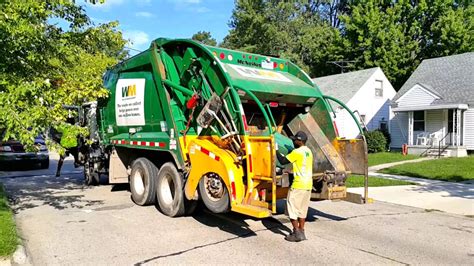 Waste Management Mack Mru Mcneilus Tag Axle Rear Loader Youtube