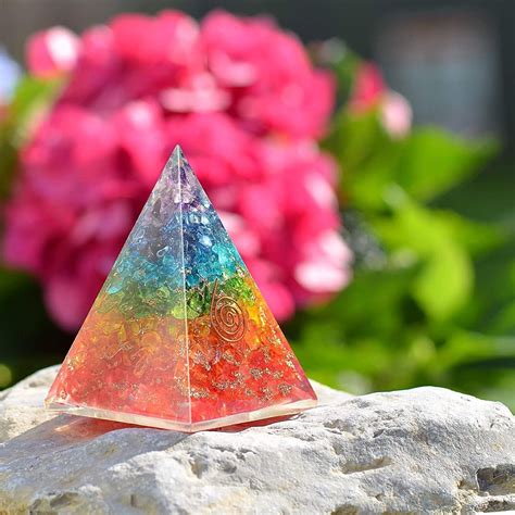 Multicolor Resin Orgone Seven Chakra Nubian Pyramid For Healing At Rs