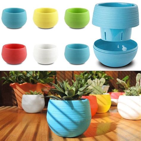 4Pcs Small Succulent Planters Indoor Modern Flower Pots With Drainage