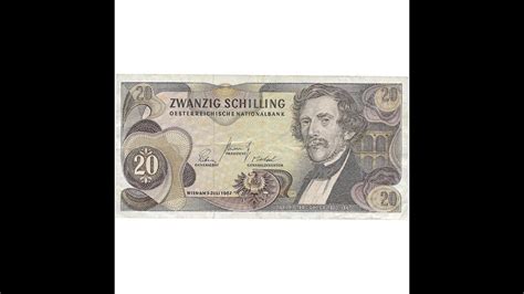 Schilling Austria Banknote Portrait Of Carl Ritter Von Ghega