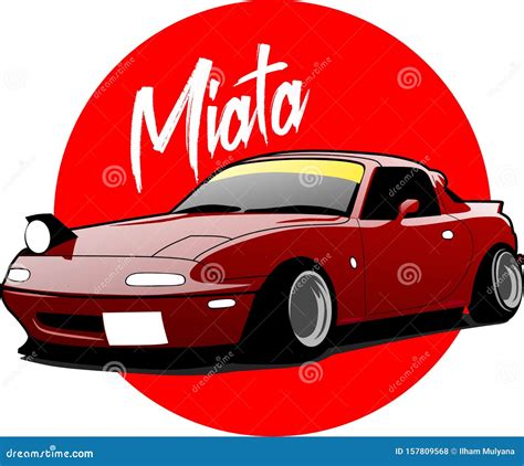 Mazda Miata Mx 5 Vector Stock Illustration Illustration Of Miata