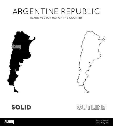 Argentina map. Blank vector map of the Country. Borders of Argentina ...