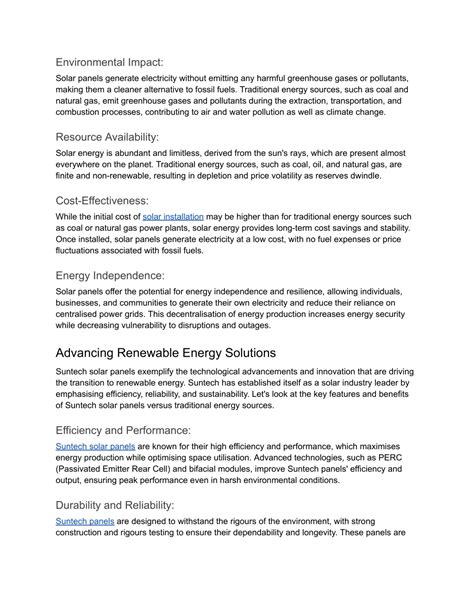 Ppt Suntech Solar Panels Vs Traditional Energy Sources A