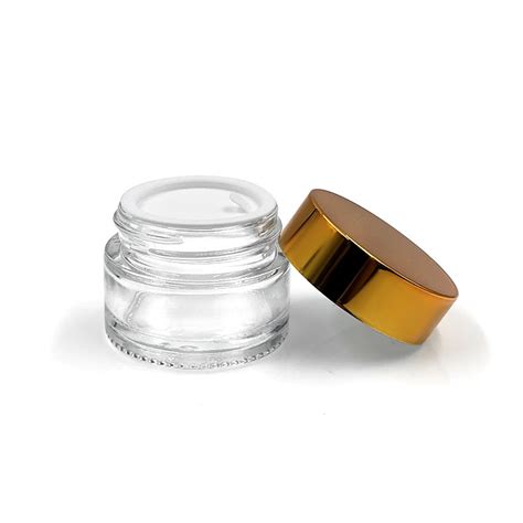 Cosmetic Packaging 15ml Glass Eye Cream Jar 15g Balm Jar Glass High Quality 15ml Cosmetic Jar