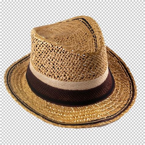 Chapeau De Paille Pour Homme Sur Fond Transparent Psd Premium