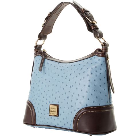 Dooney Bourke Leather Ostrich Hobo In Blue Lyst