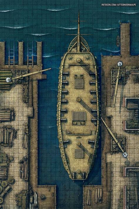 Shipyard Battle Map Launch Afternoon Maps On Patreon Fantasy Map