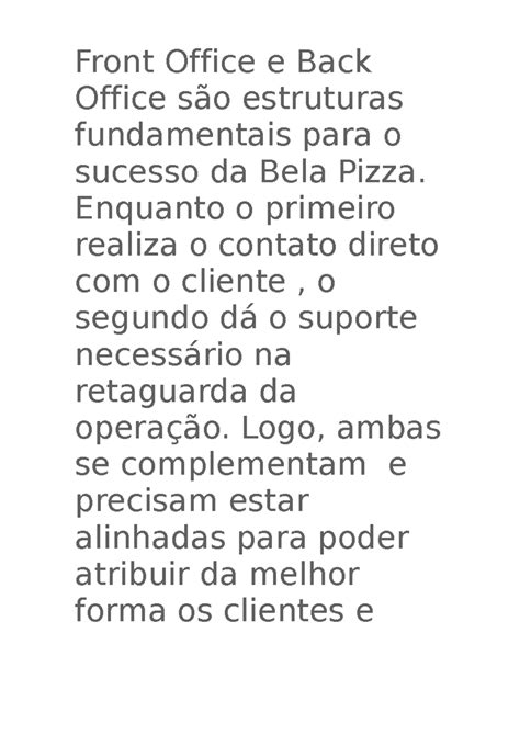 Front Office e Back Office são estruturas fundamentais para o sucesso