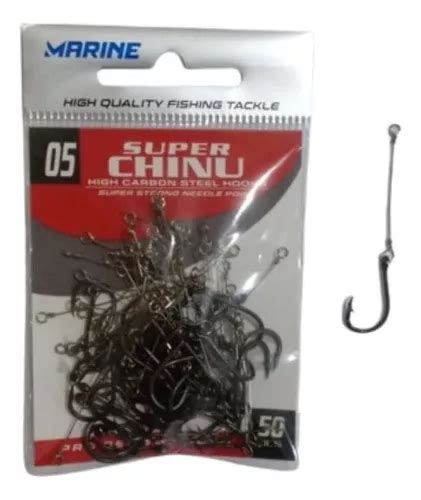 Anzol Encastoado Super Chinu 05 Black C 50un Marine Sports