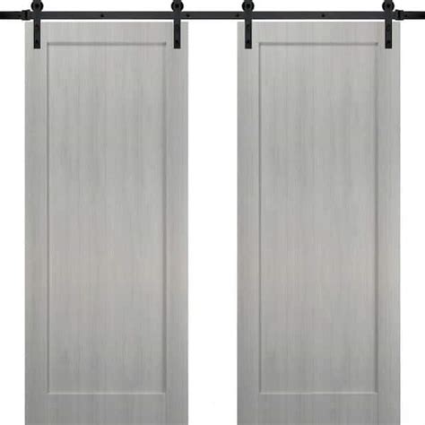 Sartodoors 48 In X 96 In Gray Finished Pine MDF Sliding Barn Door