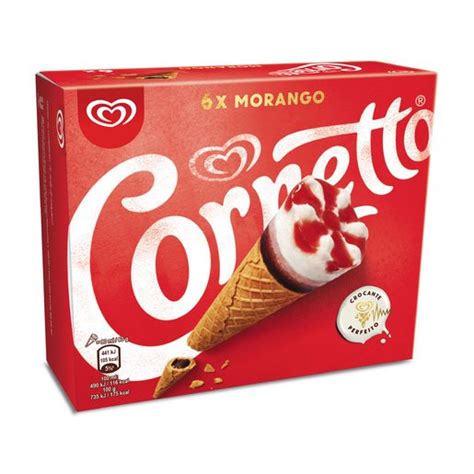 Cornetto Gelados Multipack Cornetto Morango X Ml Indiviual