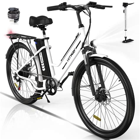 HITWAY Electric Bike For Adults 26 X2 35 Fat Tire Electric Mountain