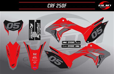 Kit Adesivo Crf 250f Nacional Full Black Stars Slin Graphics