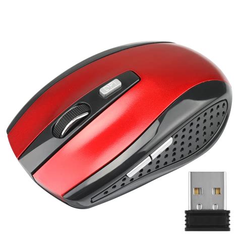 Rato Sem Fio Ajust Vel DPI Receptor USB Para Computador Mouse Ptico