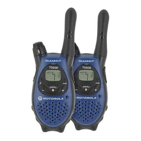 Manuals Motorola TALKABOUT T5500 Two Way Radios