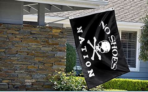 Luckgeey No Shoes Nation Flag 2x3ft For Indoor Outdoor