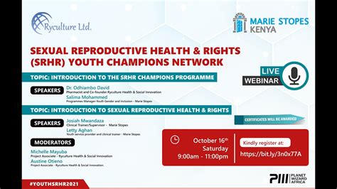 Sexual Reproductive Health And Rights Srhr Youth Champions Network