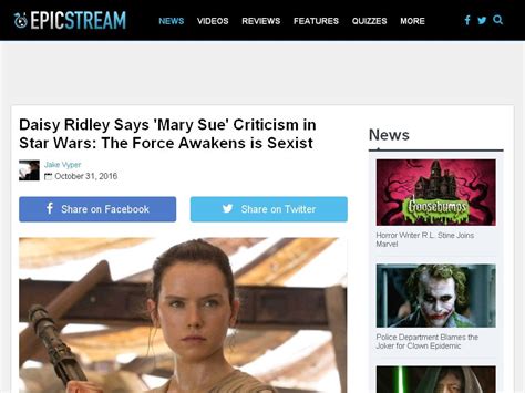 Daisy Ridley says "Mary Sue" Criticism in Star Wars: The Force Awakens is Sexist : r/KotakuInAction