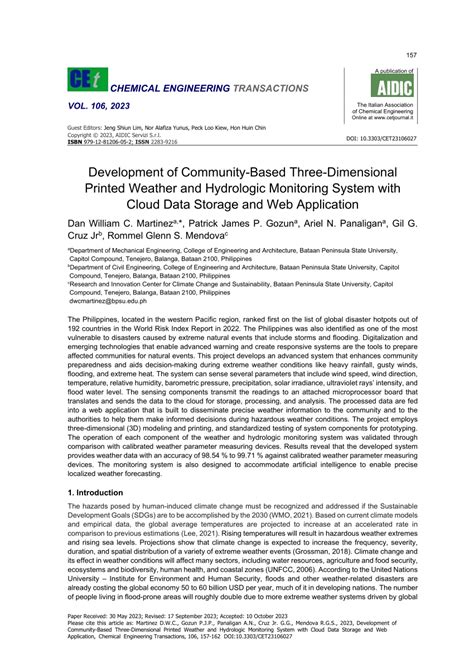 Pdf Development Of Community Based Three Dimensional Printed Weather