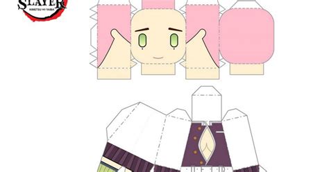 Demon Slayer Mitsuri Kanroji Papercraft Anime Paper Paper Doll Rainy Weathers