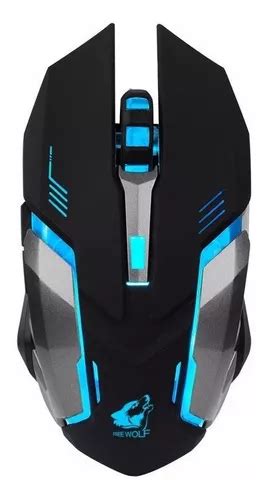 Mouse Gamer Ptico Inal Mbrico Luz Led Multicolor Recargable Color