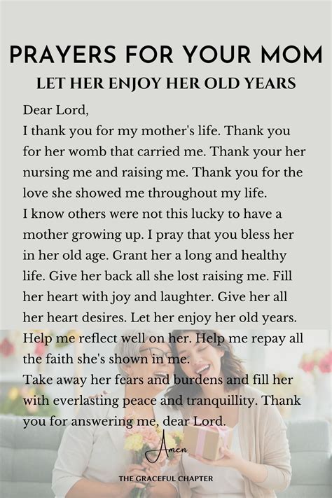 Prayers For My Mom Let Her Enjoy Her Old Years Prayer For Mothers