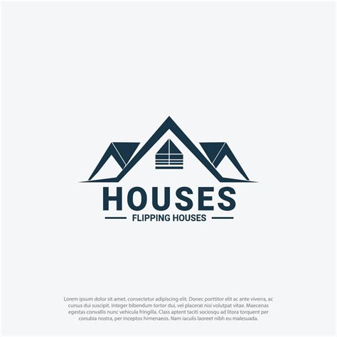 Simple Real Estate Logo House Roof Concept Creative Housing