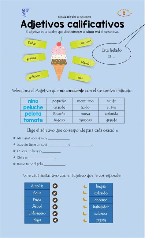 Ficha Interactiva De Los Adjetivos Para Segundo De Primaria Images Images