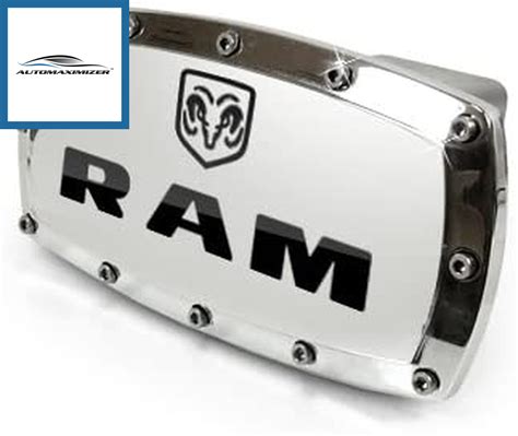 Automaximizer Dodge Ram Engraved Billet Aluminum Tow Hitch Cover