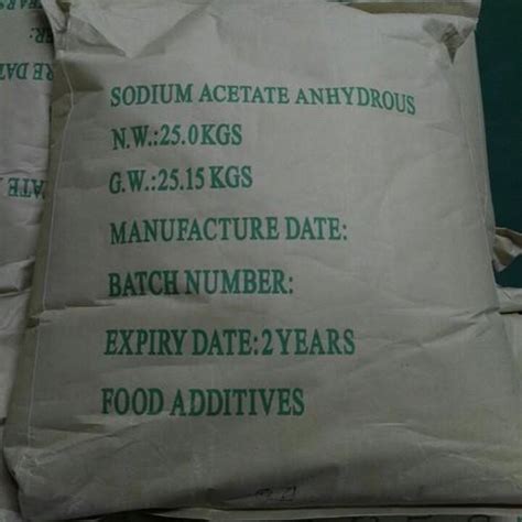 China Sodium Acetate Anhydrous E Saa Cas No