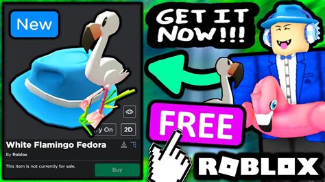 Free Accessory How To Get White Flamingo Fedora Roblox Youtube