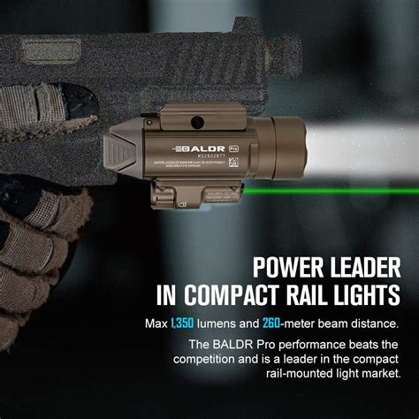 Olight Baldr Pro Lumens Tactical Weaponlight With Green Light And