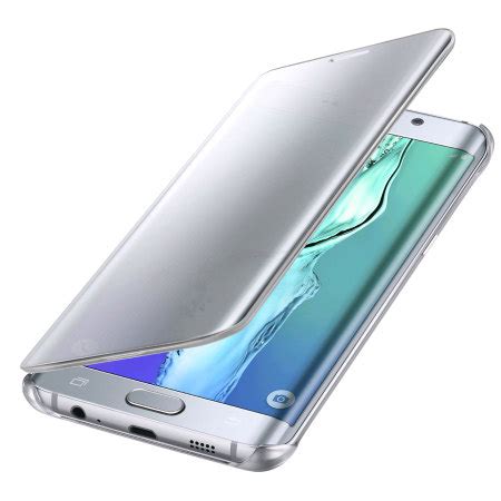 Official Samsung Galaxy S6 Edge Plus Clear View Cover Case Silver