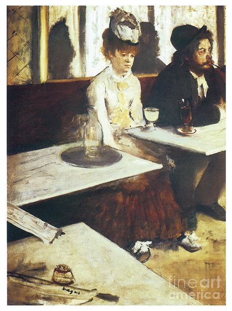 L Absinthe 1876 Painting by Edgar Degas