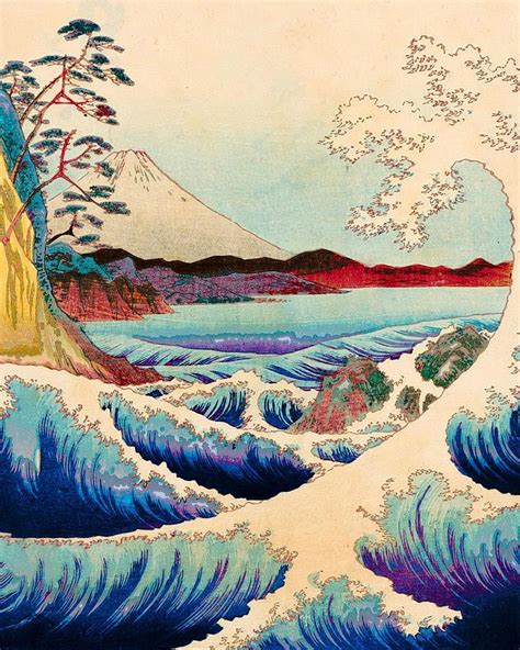 The Great Wave in The Japanese Village Painting by LittlExhibit Art ...