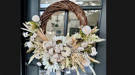 Diy Fall Boho Willow Wreath How To Decorate A Willow Wreath Base