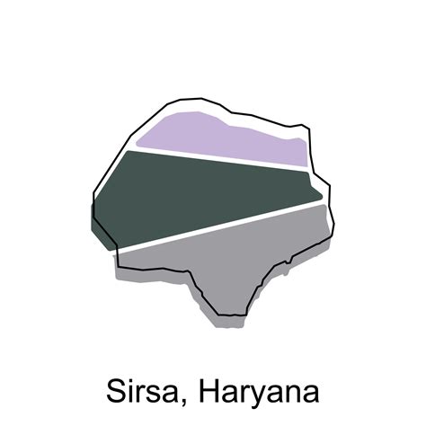 Sirsa Haryana Map Vector Map Of The India Country Borders Of For Your