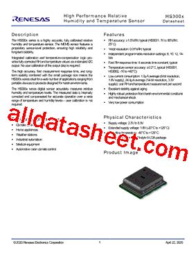 HS3001 Datasheet PDF Renesas Technology Corp