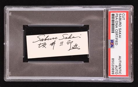 Saburo Sakai Twice Signed Cut Psa Pristine Auction