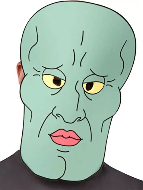 Handsome Squidward Mask Big Face Spongebob Squarepants 41 Off