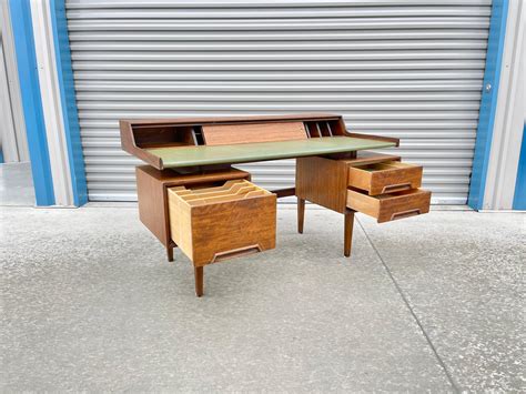 1950s Drexel Perspective Floating Top Desk Style After Milo Baughman