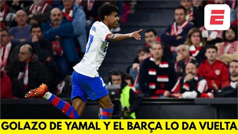 GOLAZO DE LAMINE YAMAL Para Poner Arriba Al BARCELONA 2 1 Vs ATHLETIC