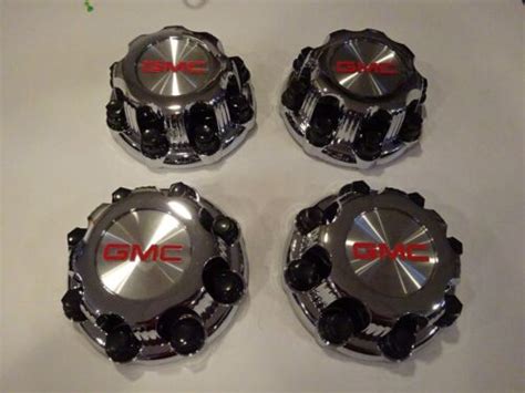 2000 2010 GMC Sierra Yukon 2500 8 Lug 16 Aluminum Wheels Center Caps